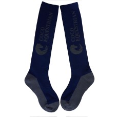 Coco Equestrian Blue Unisex Adult Knee High Long Boot Riding Socks - 1 Pair