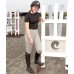 Coco Equestrian Grey (L) Ladies Womens Horse Riding Tights Jodhpurs Leggings