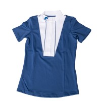 Coco Equestrian Navy (XXS) Ladies Womens Horse Riding Short Sleeve Show Shirt