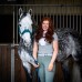 Coco Equestrian Grey (XXS) Ladies Womens Horse Riding Short Sleeve Show Shirt
